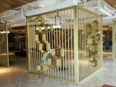 会议中心不锈钢花格报价专业定做进户门正对玄关不锈钢柜图片图3
