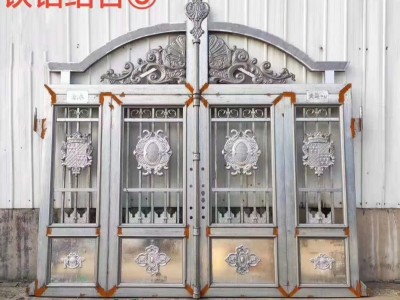 泉州铁铝结合庭院大门图2