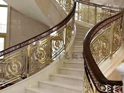 铝艺雕花楼梯护栏图2