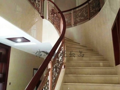 镀金铜艺楼梯扶手图1