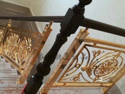 镀金铜艺楼梯扶手图2