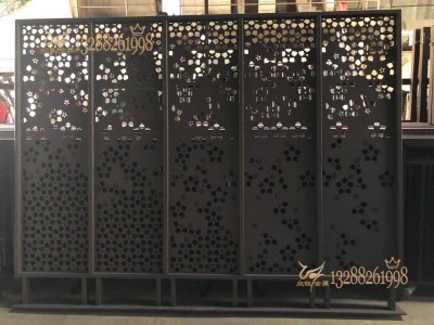 不锈钢焊接屏风 工程装饰金属焊接屏风图1