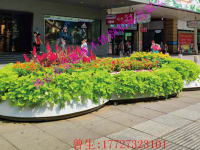 别墅不锈钢花瓶柱价格价格优惠8K镜面不锈钢花箱定做厂家图3