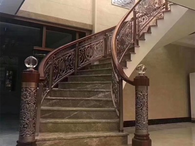 铜艺雕刻楼梯扶手图2