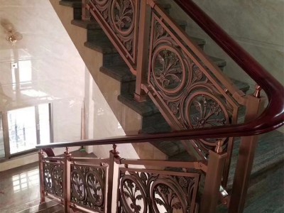 铜艺楼梯护栏图2