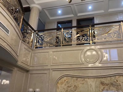现代简欧铜楼梯扶手图1