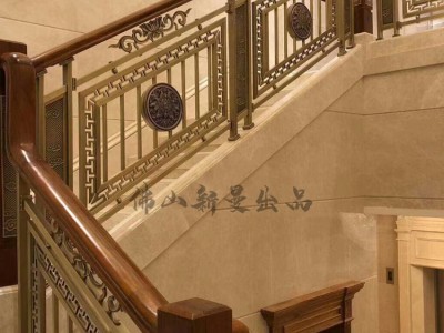 红古铜艺楼梯护栏图3