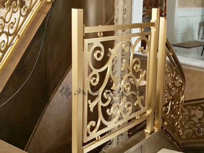 金色浮雕楼梯护栏图3