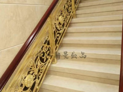 镀金铜艺楼梯护栏图3