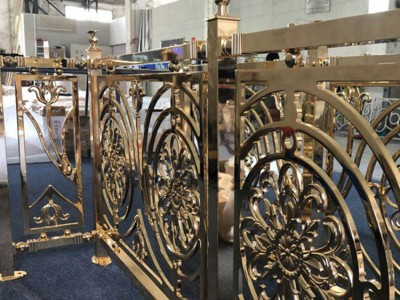 镀金铜艺雕刻楼梯扶手图3